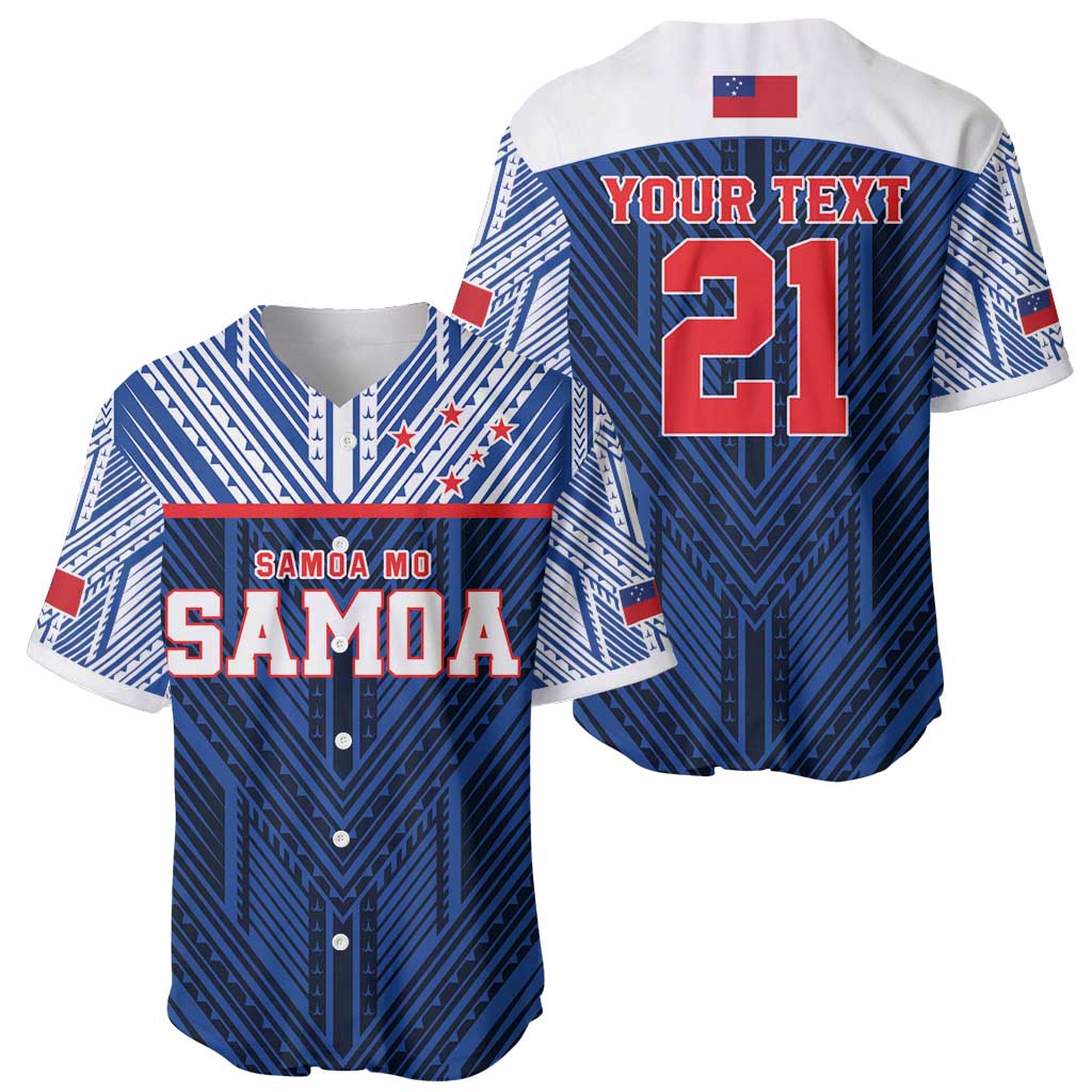 Custom Rugby Toa Samoa Baseball Jersey Samoa mo Samoa Island Warrior Pride - Polynesian Pride