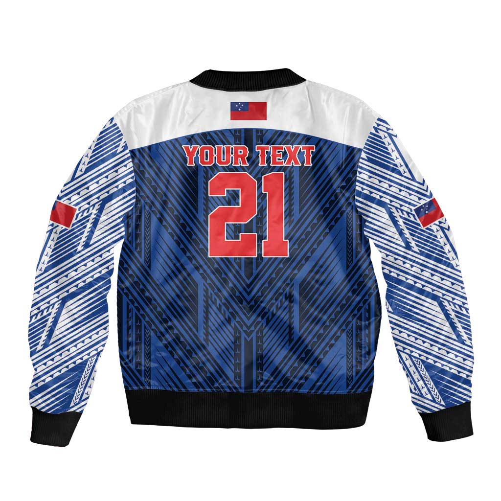 Custom Rugby Toa Samoa Bomber Jacket Samoa mo Samoa Island Warrior Pride - Polynesian Pride