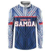 Custom Rugby Toa Samoa Button Sweatshirt Samoa mo Samoa Island Warrior Pride - Polynesian Pride