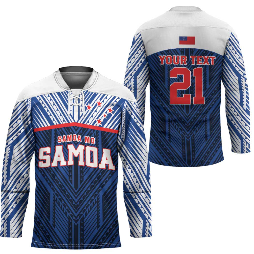 Custom Rugby Toa Samoa Hockey Jersey Samoa mo Samoa Island Warrior Pride - Polynesian Pride