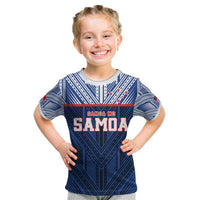Custom Rugby Toa Samoa Kid T Shirt Samoa mo Samoa Island Warrior Pride - Polynesian Pride