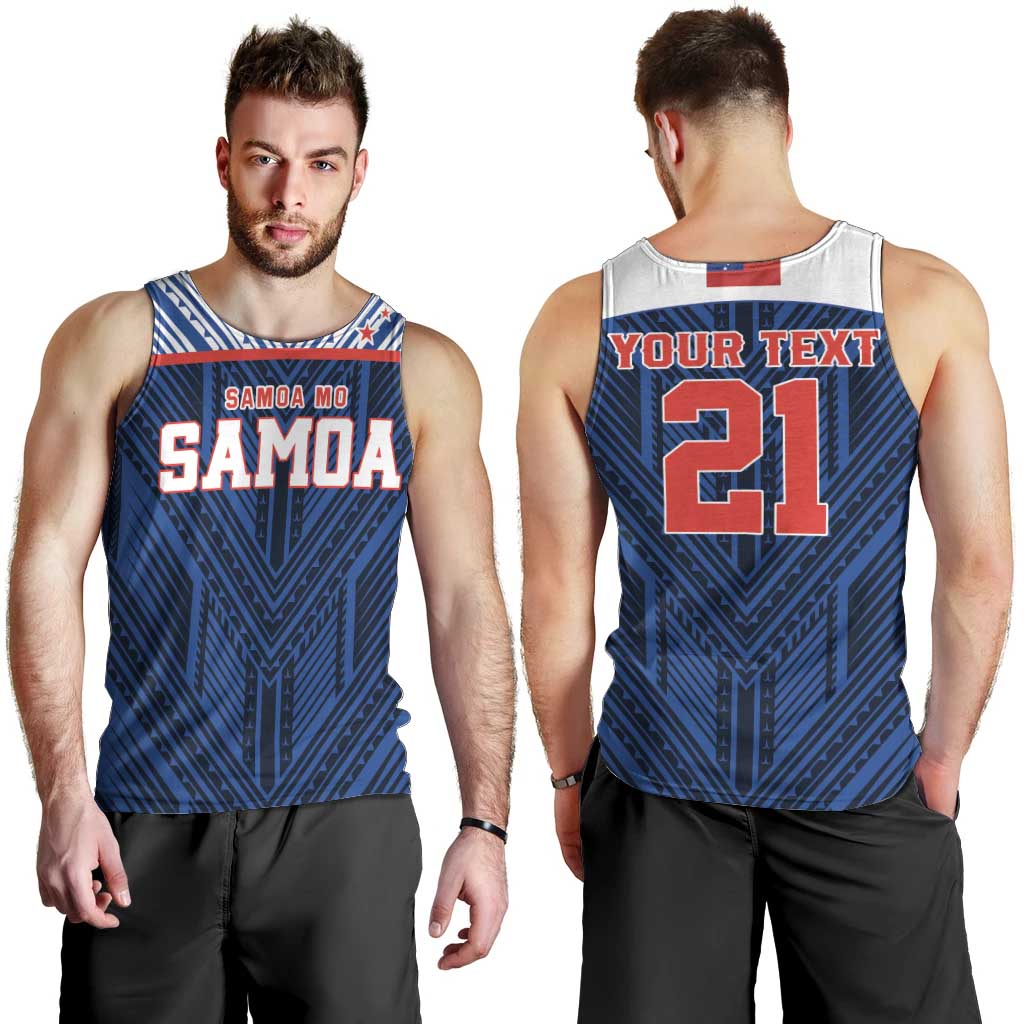 Custom Rugby Toa Samoa Men Tank Top Samoa mo Samoa Island Warrior Pride - Polynesian Pride