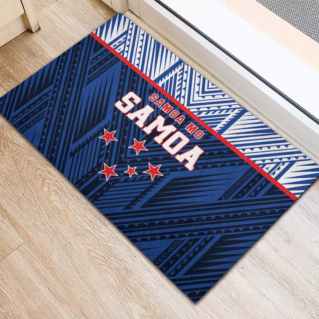 Rugby Toa Samoa Rubber Doormat Samoa mo Samoa Island Warrior Pride - Polynesian Pride