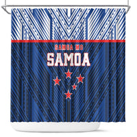 Rugby Toa Samoa Shower Curtain Samoa mo Samoa Island Warrior Pride - Polynesian Pride