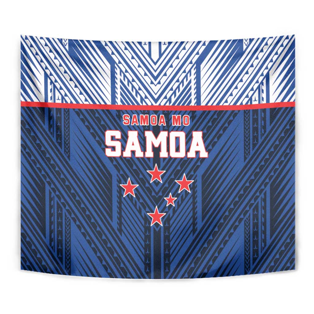 Rugby Toa Samoa Tapestry Samoa mo Samoa Island Warrior Pride - Polynesian Pride
