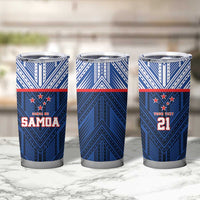 Custom Rugby Toa Samoa Tumbler Cup Samoa mo Samoa Island Warrior Pride - Polynesian Pride