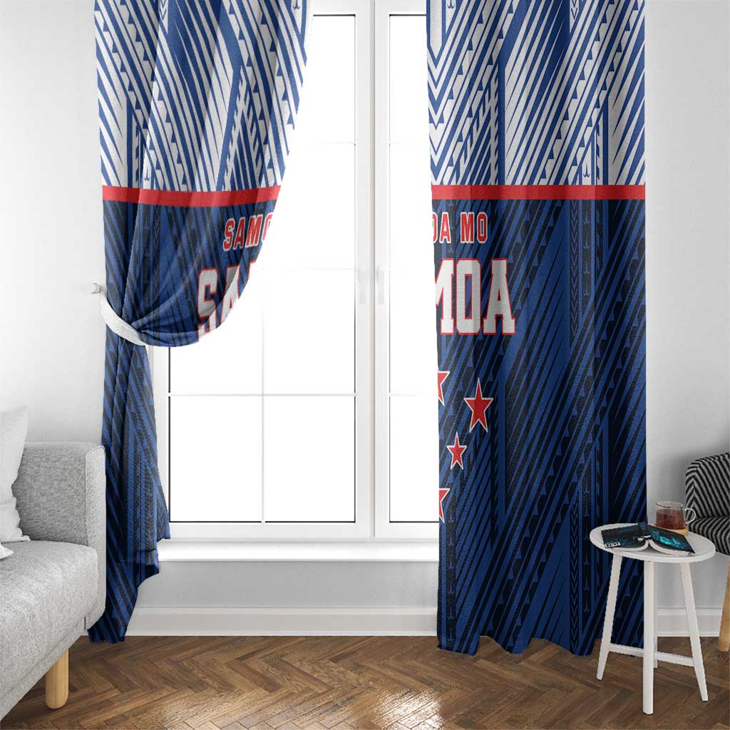 Rugby Toa Samoa Window Curtain Samoa mo Samoa Island Warrior Pride - Polynesian Pride