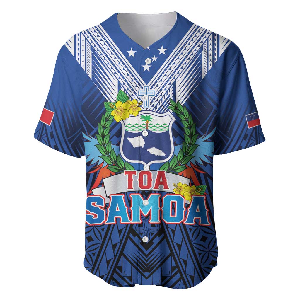 Custom Rugby Toa Samoa Baseball Jersey Samoa mo Samoa Strength in Tatau - Polynesian Pride