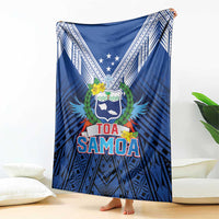 Rugby Toa Samoa Blanket Samoa mo Samoa Strength in Tatau - Polynesian Pride