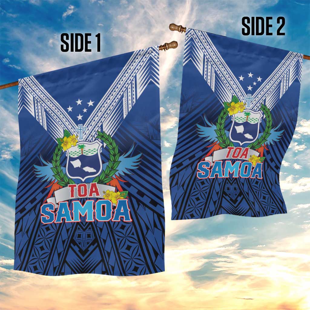 Rugby Toa Samoa Garden Flag Samoa mo Samoa Strength in Tatau - Polynesian Pride