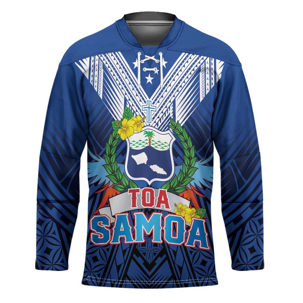 Custom Rugby Toa Samoa Hockey Jersey Samoa mo Samoa Strength in Tatau - Polynesian Pride