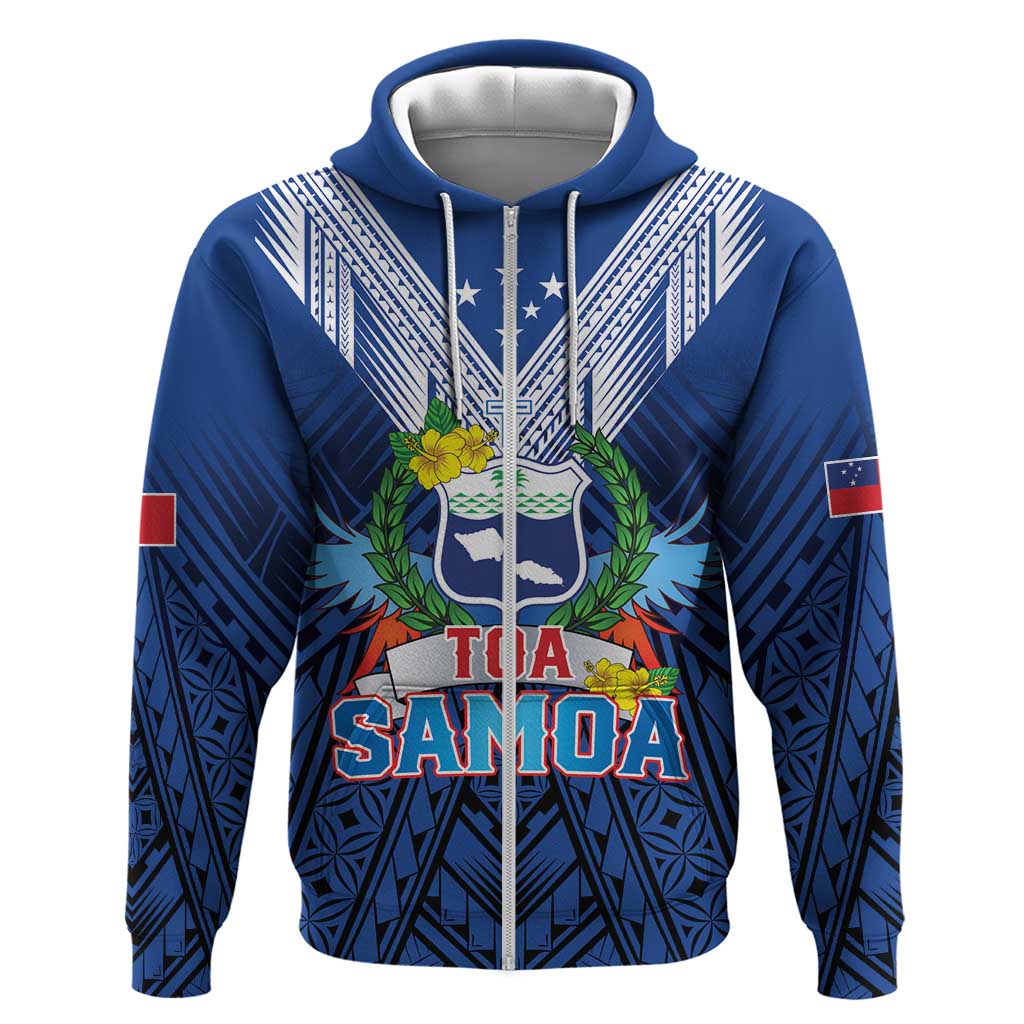 Custom Rugby Toa Samoa Hoodie Samoa mo Samoa Strength in Tatau - Polynesian Pride