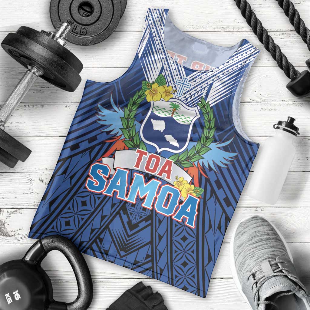 Custom Rugby Toa Samoa Men Tank Top Samoa mo Samoa Strength in Tatau - Polynesian Pride