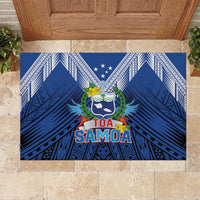 Rugby Toa Samoa Rubber Doormat Samoa mo Samoa Strength in Tatau - Polynesian Pride