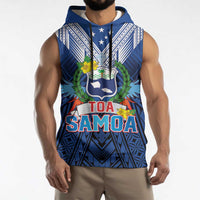 Custom Rugby Toa Samoa Sleeveless Hoodie Samoa mo Samoa Strength in Tatau - Polynesian Pride