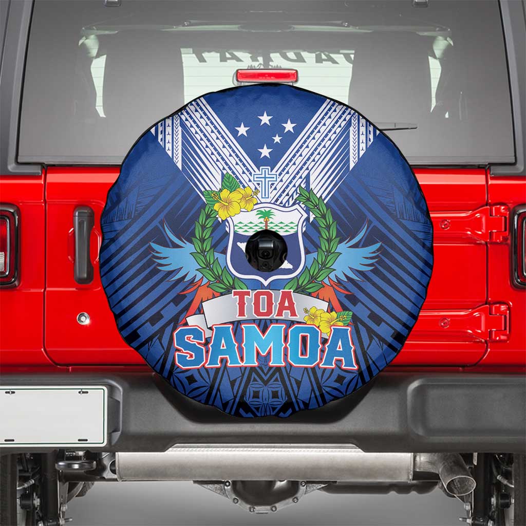 Rugby Toa Samoa Spare Tire Cover Samoa mo Samoa Strength in Tatau - Polynesian Pride