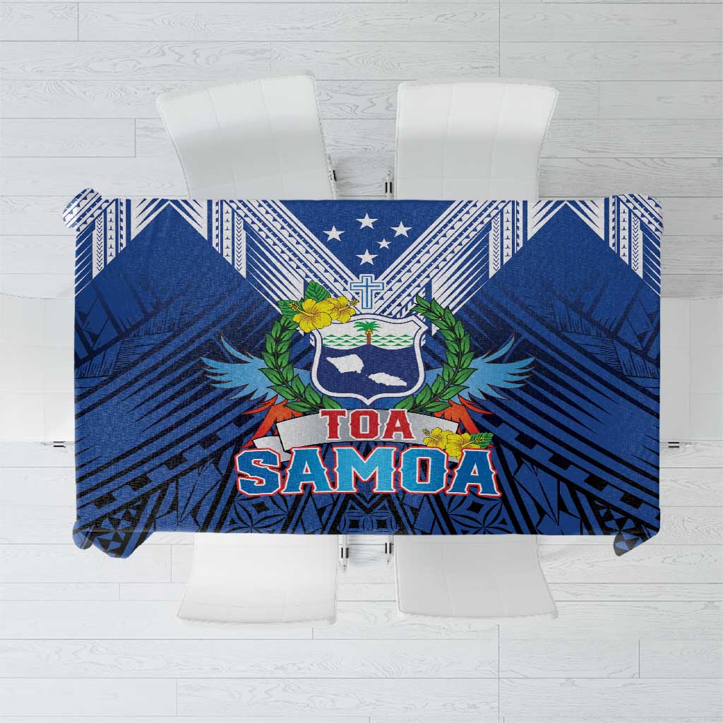 Rugby Toa Samoa Tablecloth Samoa mo Samoa Strength in Tatau - Polynesian Pride