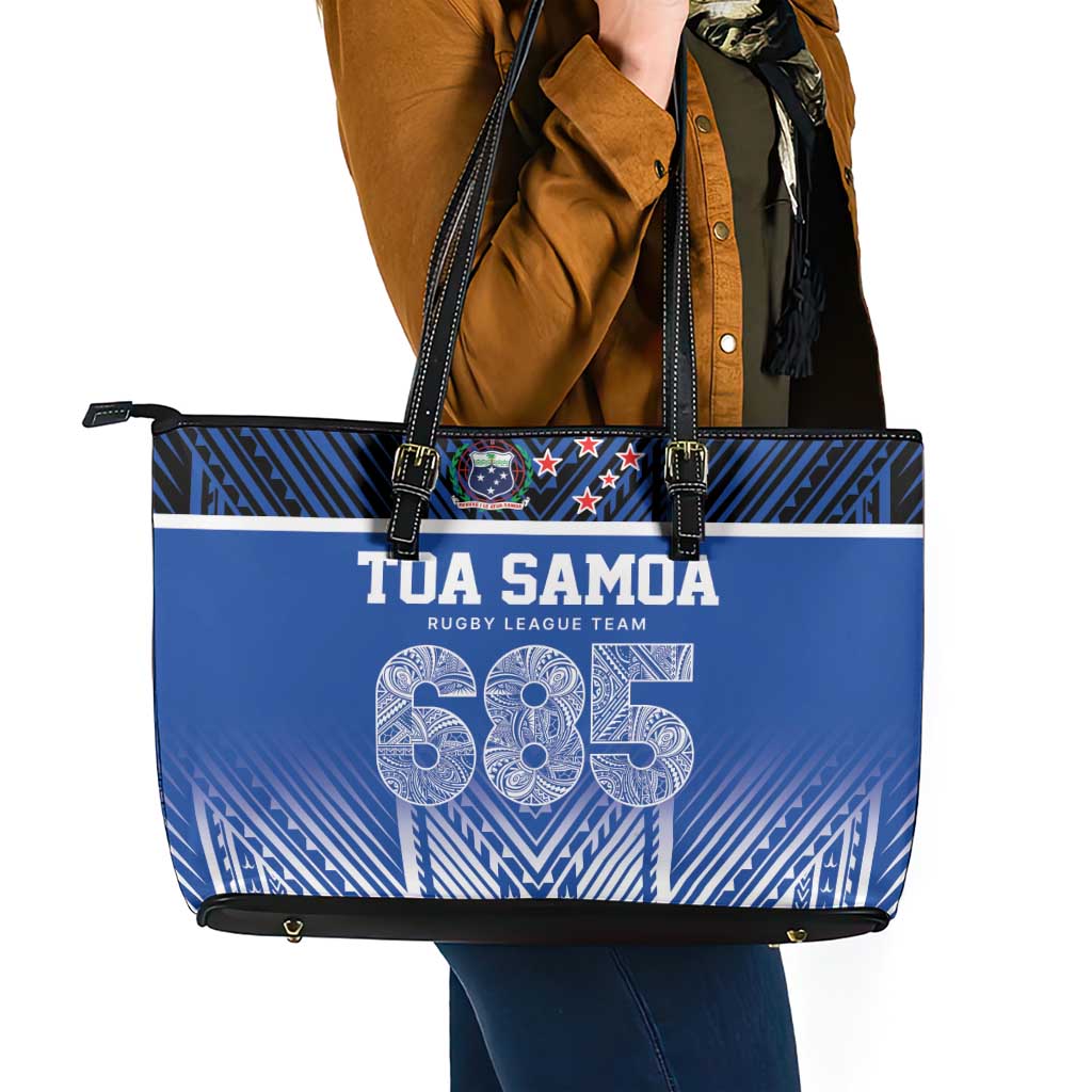 Toa Samoa 685 Leather Tote Bag Uso Aso Uma For Life For Samoa - Polynesian Pride