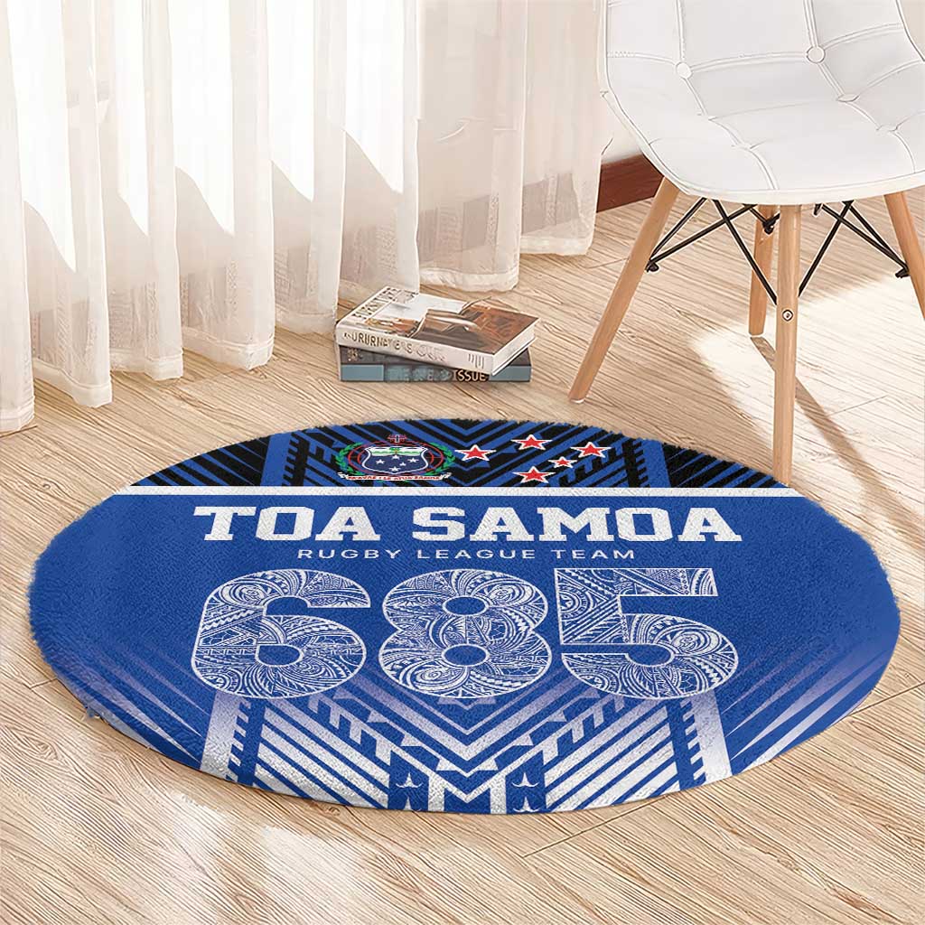Toa Samoa 685 Round Carpet Uso Aso Uma For Life For Samoa - Polynesian Pride