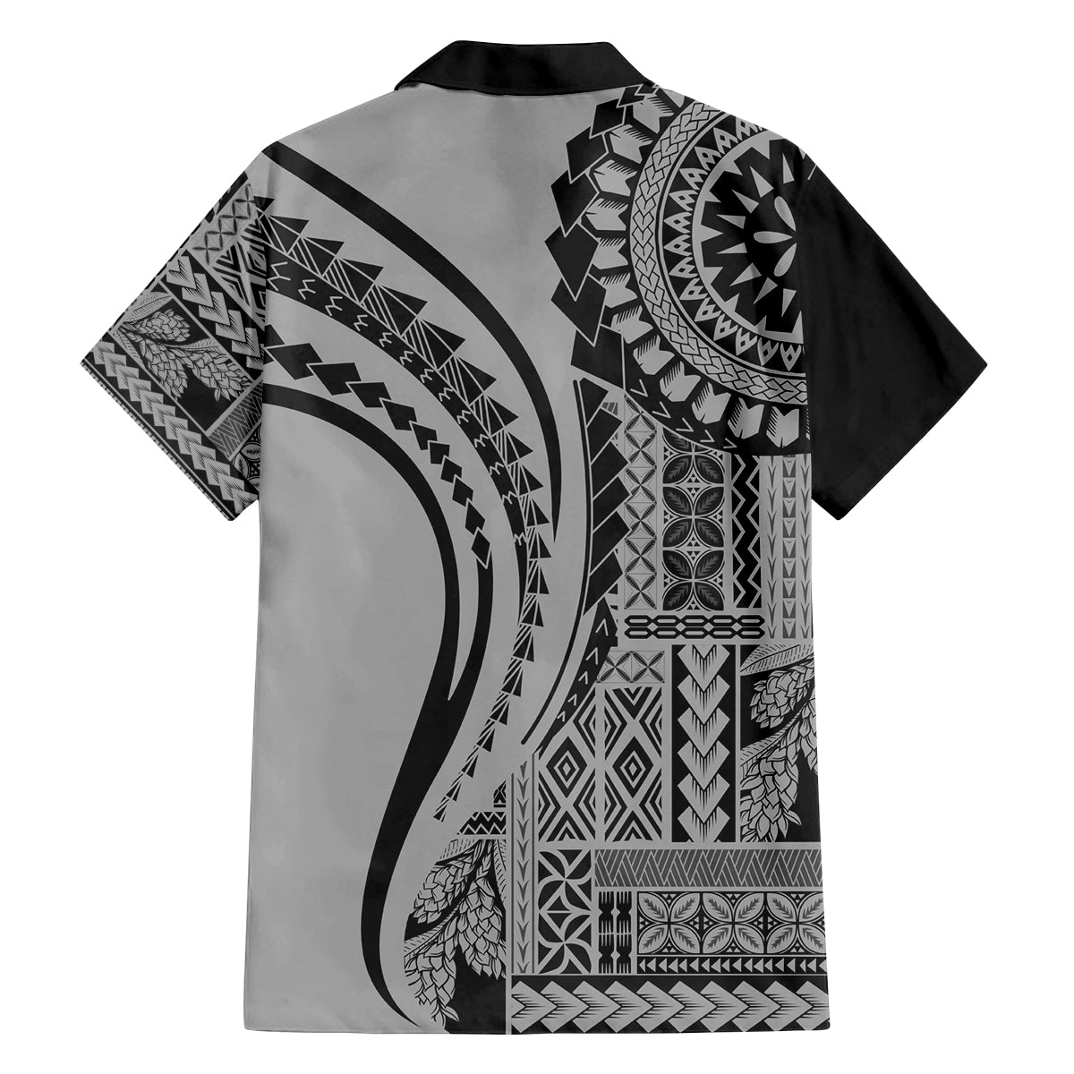 Samoa Siapo Arty Family Matching Summer Maxi Dress and Hawaiian Shirt Black Style LT9 - Polynesian Pride