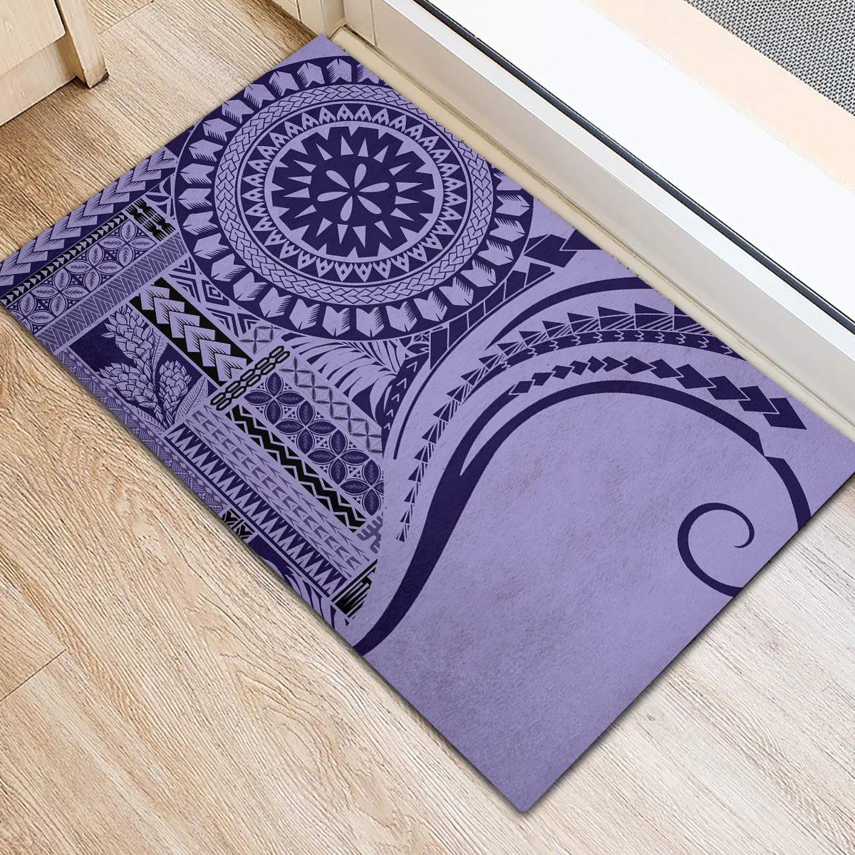 Samoa Siapo Arty Rubber Doormat Purple Style LT9 - Polynesian Pride