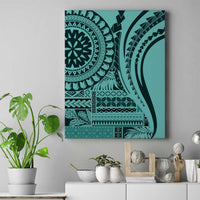 Samoa Siapo Arty Canvas Wall Art Turquoise Style LT9 Turquoise - Polynesian Pride