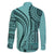 Samoa Siapo Arty Family Matching Tank Maxi Dress and Hawaiian Shirt Turquoise Style LT9 - Polynesian Pride