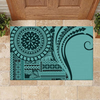 Samoa Siapo Arty Rubber Doormat Turquoise Style LT9 - Polynesian Pride