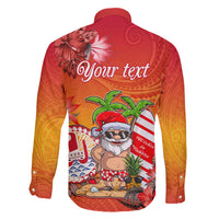 Personalised Wishes in Tahitian Christmas Family Matching Mermaid Dress and Hawaiian Shirt French Polynesia Santa Beach LT9 - Polynesian Pride