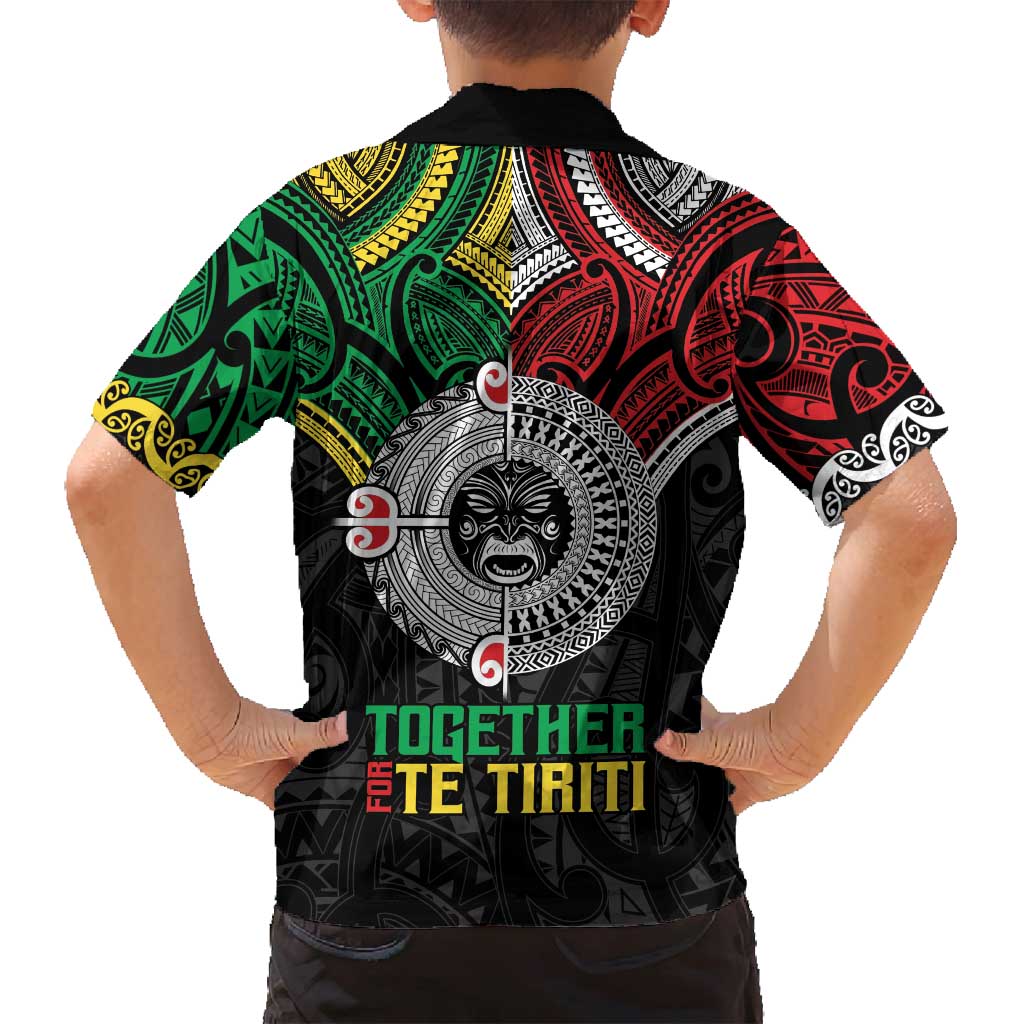 Aotearoa and Cook Islands Mo Te Tiriti Family Matching Puletasi and Hawaiian Shirt New Zealand Honour The Treaty Ake!Ake!Ake! LT9 - Polynesian Pride