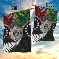 Aotearoa and Cook Islands Mo Te Tiriti Garden Flag New Zealand Honour The Treaty Ake!Ake!Ake! LT9 - Polynesian Pride