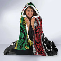 Aotearoa and Cook Islands Mo Te Tiriti Hooded Blanket New Zealand Honour The Treaty Ake!Ake!Ake! LT9 - Polynesian Pride
