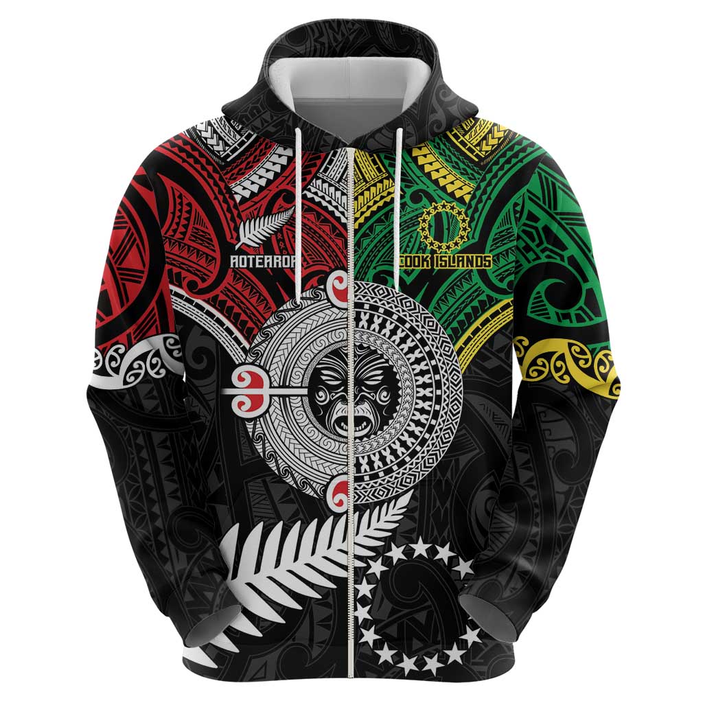 Aotearoa and Cook Islands Mo Te Tiriti Hoodie New Zealand Honour The Treaty Ake!Ake!Ake! LT9 - Polynesian Pride