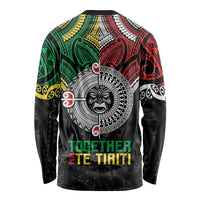 Aotearoa and Cook Islands Mo Te Tiriti Long Sleeve Shirt New Zealand Honour The Treaty Ake!Ake!Ake! LT9 - Polynesian Pride