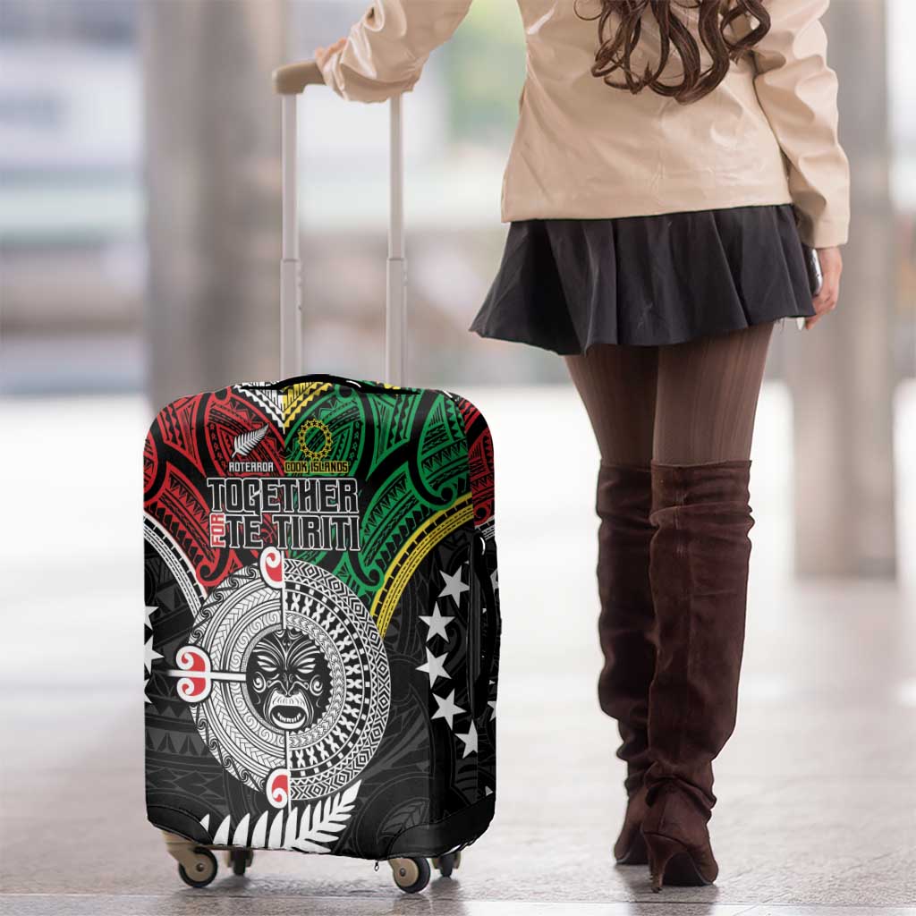 Aotearoa and Cook Islands Mo Te Tiriti Luggage Cover New Zealand Honour The Treaty Ake!Ake!Ake! LT9 - Polynesian Pride