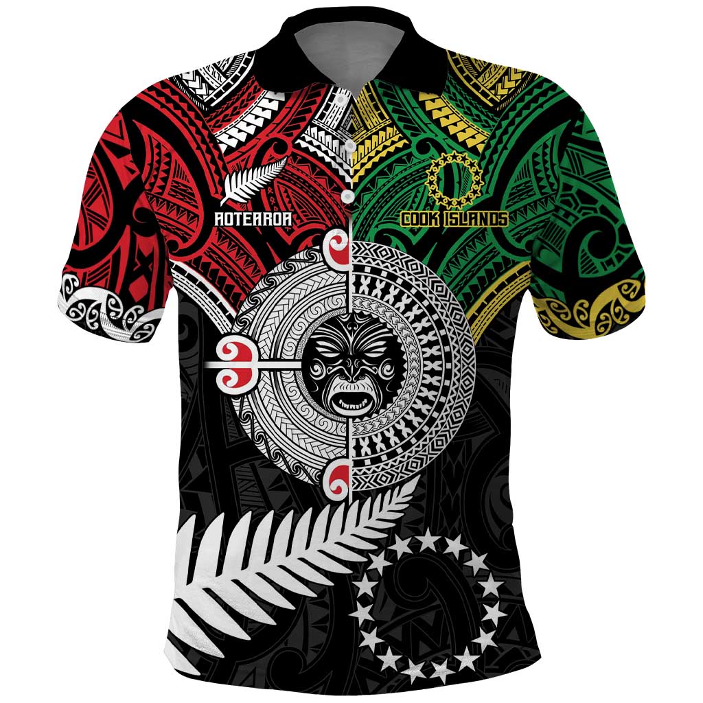 Aotearoa and Cook Islands Mo Te Tiriti Polo Shirt New Zealand Honour The Treaty Ake!Ake!Ake! LT9 Green - Polynesian Pride