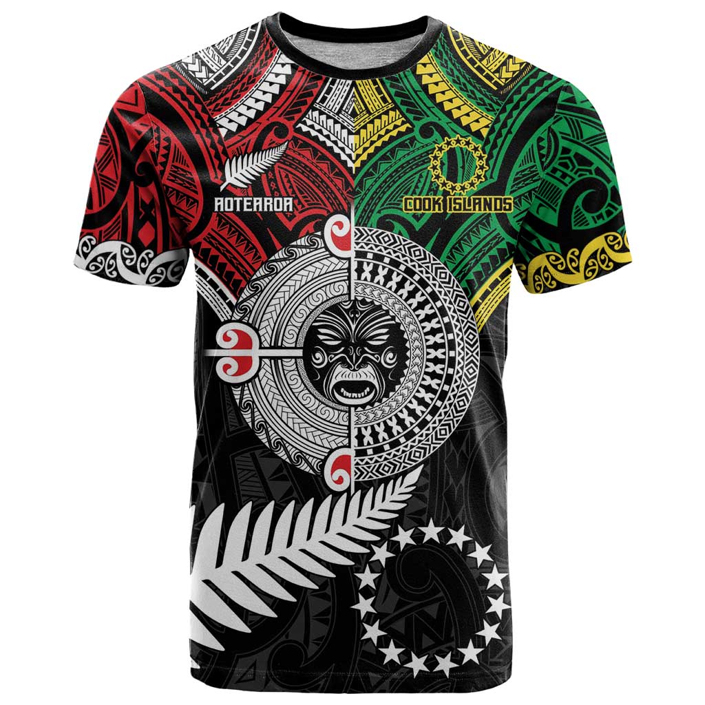 Aotearoa and Cook Islands Mo Te Tiriti T Shirt New Zealand Honour The Treaty Ake!Ake!Ake! LT9 Green - Polynesian Pride