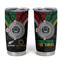 Aotearoa and Cook Islands Mo Te Tiriti Tumbler Cup New Zealand Honour The Treaty Ake!Ake!Ake! LT9 Green - Polynesian Pride