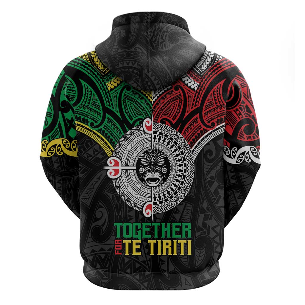 Aotearoa and Cook Islands Mo Te Tiriti Zip Hoodie New Zealand Honour The Treaty Ake!Ake!Ake! LT9 - Polynesian Pride