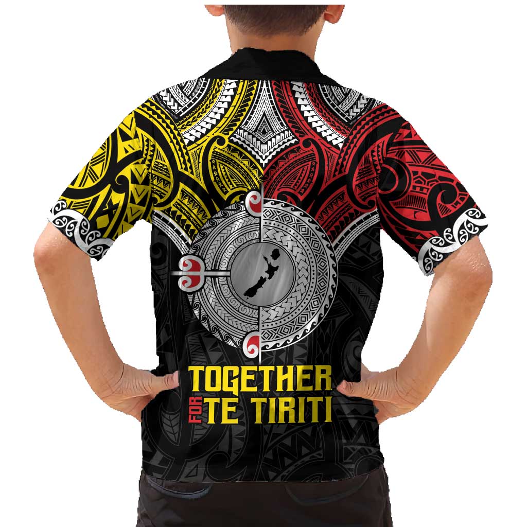Aotearoa and Niue Mo Te Tiriti Family Matching Mermaid Dress and Hawaiian Shirt New Zealand Honour The Treaty Ake!Ake!Ake! LT9 - Polynesian Pride