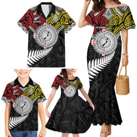 Aotearoa and Niue Mo Te Tiriti Family Matching Mermaid Dress and Hawaiian Shirt New Zealand Honour The Treaty Ake!Ake!Ake! LT9 - Polynesian Pride