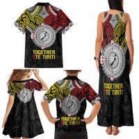 Aotearoa and Niue Mo Te Tiriti Family Matching Tank Maxi Dress and Hawaiian Shirt New Zealand Honour The Treaty Ake!Ake!Ake! LT9 - Polynesian Pride