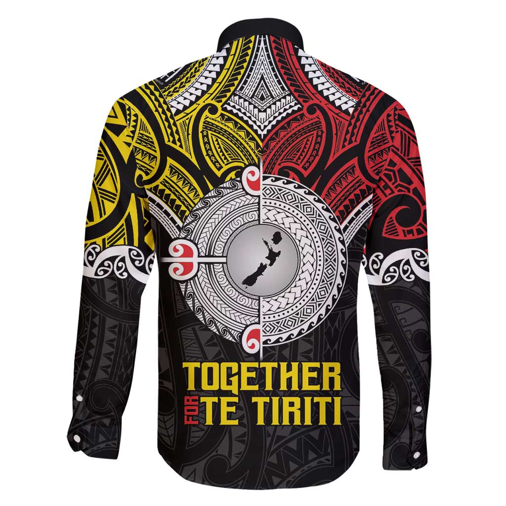 Aotearoa and Niue Mo Te Tiriti Family Matching Tank Maxi Dress and Hawaiian Shirt New Zealand Honour The Treaty Ake!Ake!Ake! LT9 - Polynesian Pride