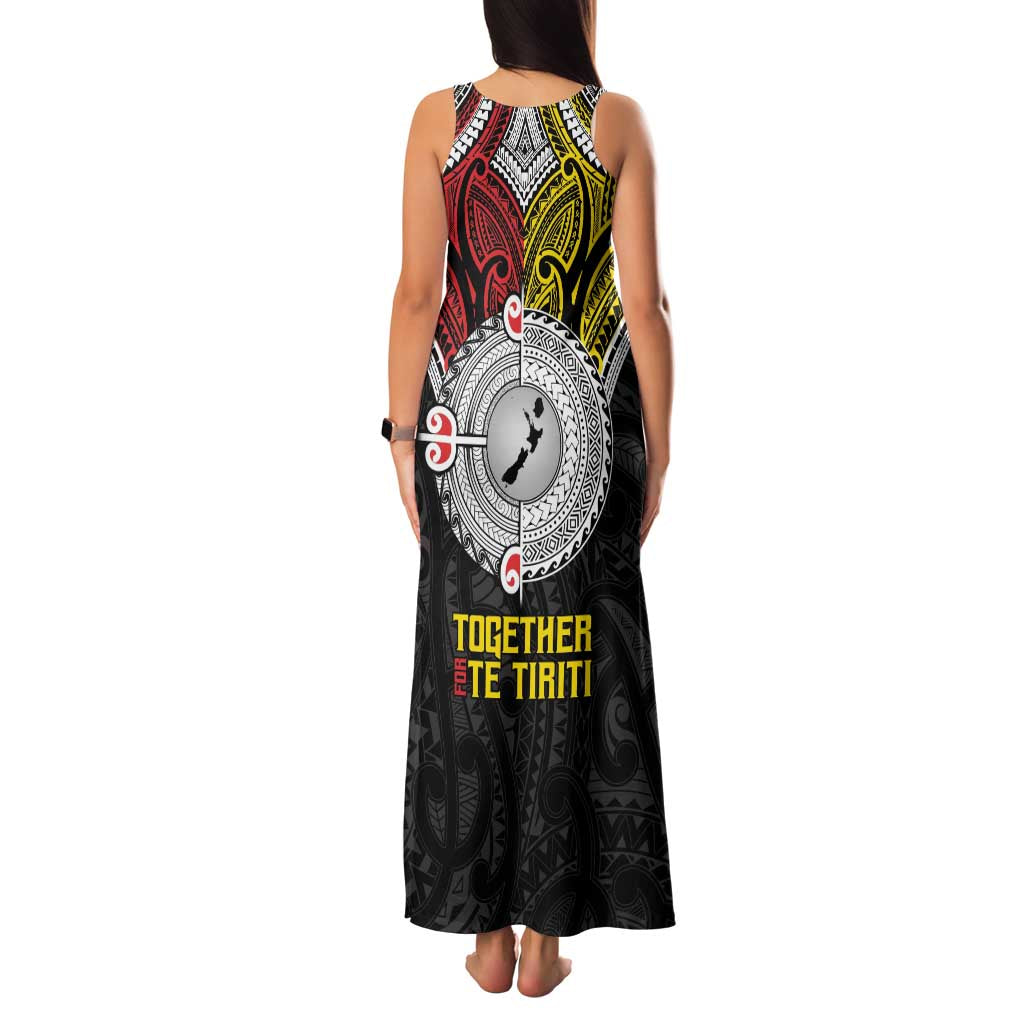 Aotearoa and Niue Mo Te Tiriti Family Matching Tank Maxi Dress and Hawaiian Shirt New Zealand Honour The Treaty Ake!Ake!Ake! LT9 - Polynesian Pride