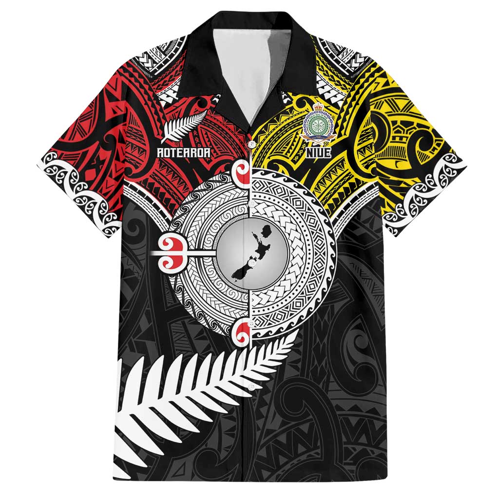 Aotearoa and Niue Mo Te Tiriti Hawaiian Shirt New Zealand Honour The Treaty Ake!Ake!Ake! LT9 Gold - Polynesian Pride