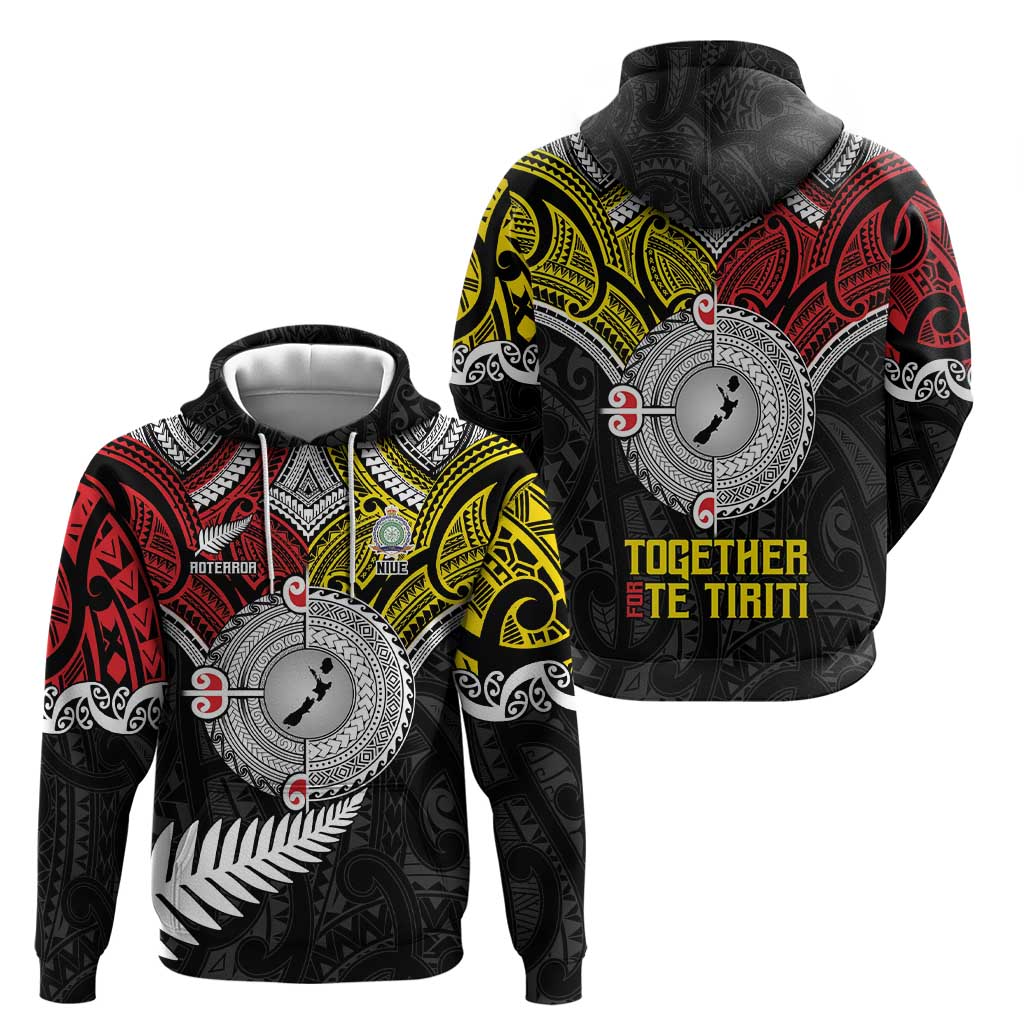 Aotearoa and Niue Mo Te Tiriti Hoodie New Zealand Honour The Treaty Ake!Ake!Ake! LT9 - Polynesian Pride