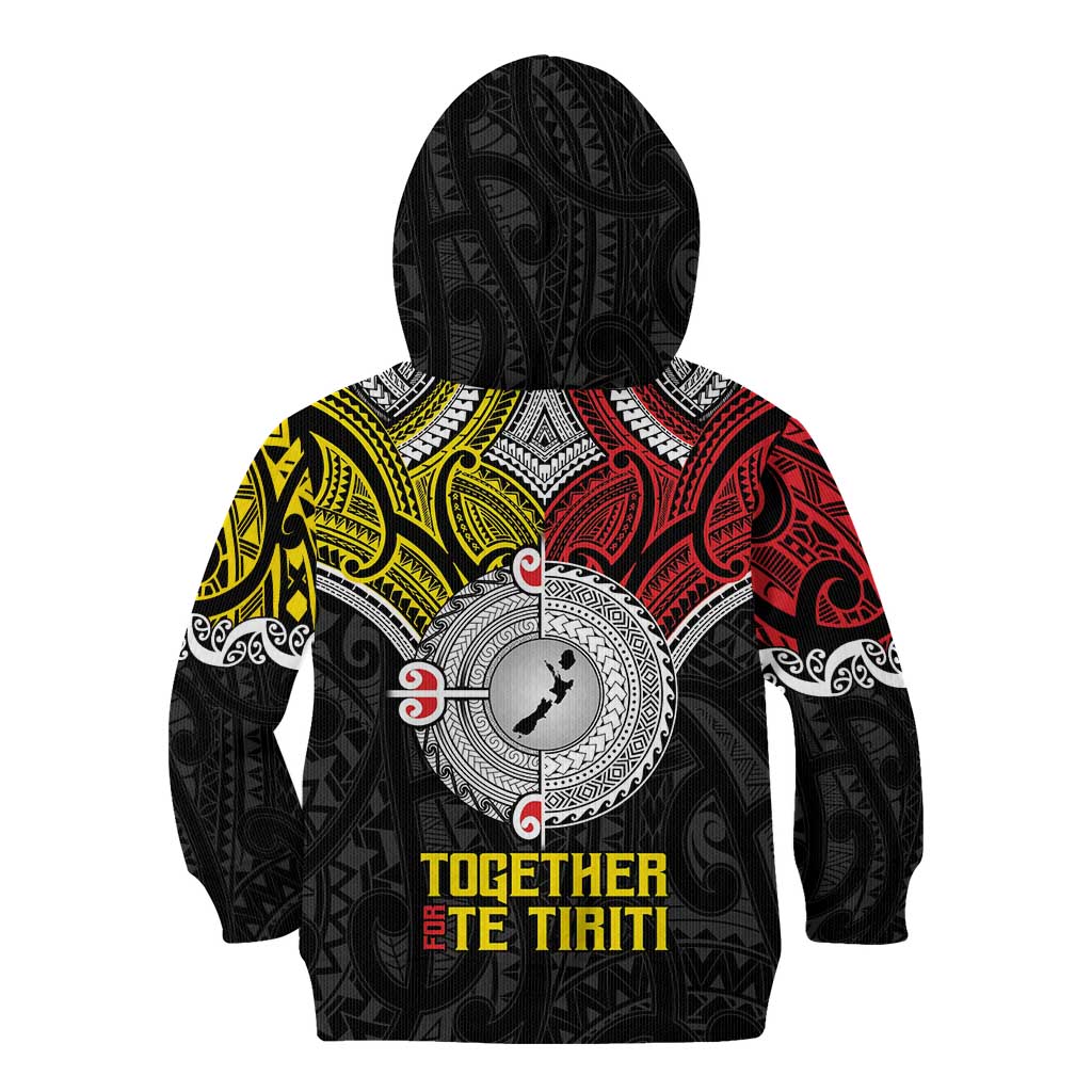 Aotearoa and Niue Mo Te Tiriti Kid Hoodie New Zealand Honour The Treaty Ake!Ake!Ake! LT9 - Polynesian Pride