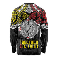 Aotearoa and Niue Mo Te Tiriti Long Sleeve Shirt New Zealand Honour The Treaty Ake!Ake!Ake! LT9 - Polynesian Pride