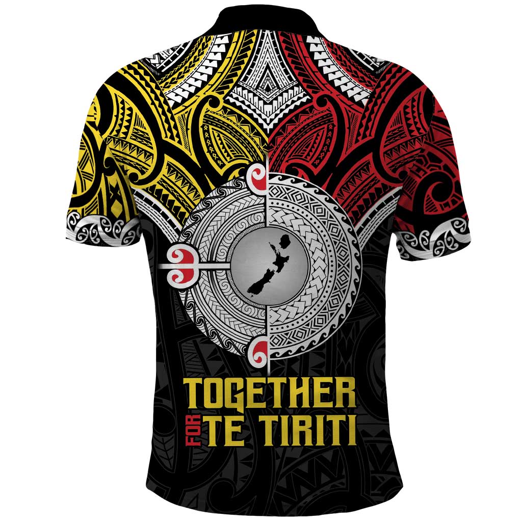 Aotearoa and Niue Mo Te Tiriti Polo Shirt New Zealand Honour The Treaty Ake!Ake!Ake! LT9 - Polynesian Pride