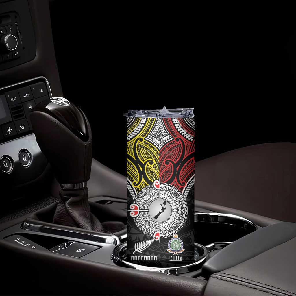 Aotearoa and Niue Mo Te Tiriti Skinny Tumbler New Zealand Honour The Treaty Ake!Ake!Ake! LT9 - Polynesian Pride